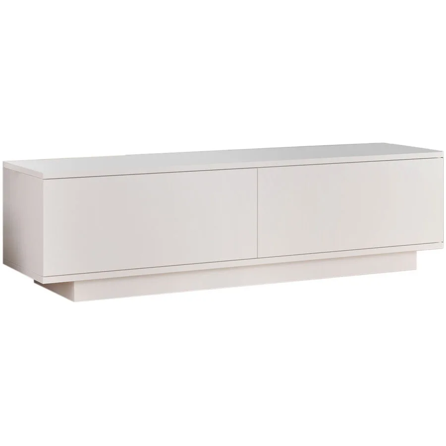 TV-Möbel Yasam weiss Melaminbeschichtete Spanplatte B 140 cm 40 kg