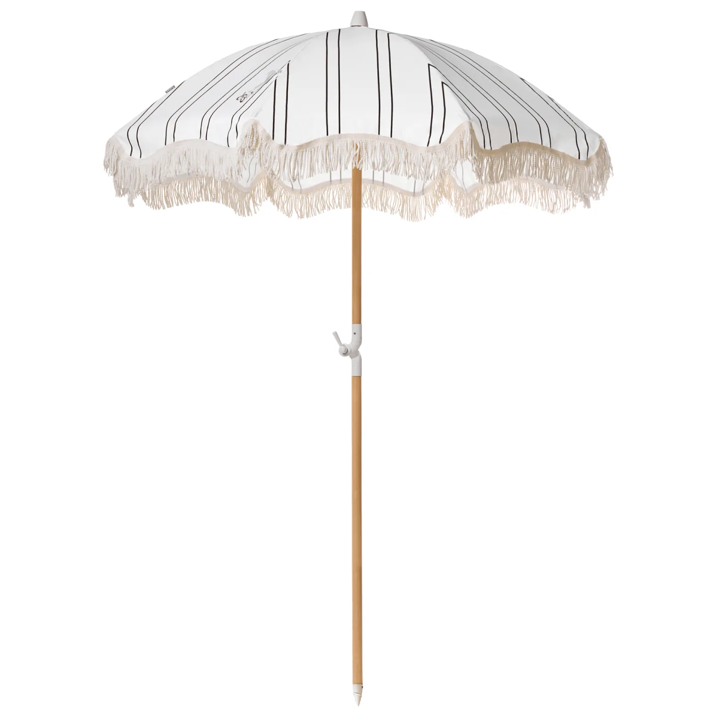 Parasoll utomhus 155 cm Mondello - vit/svart