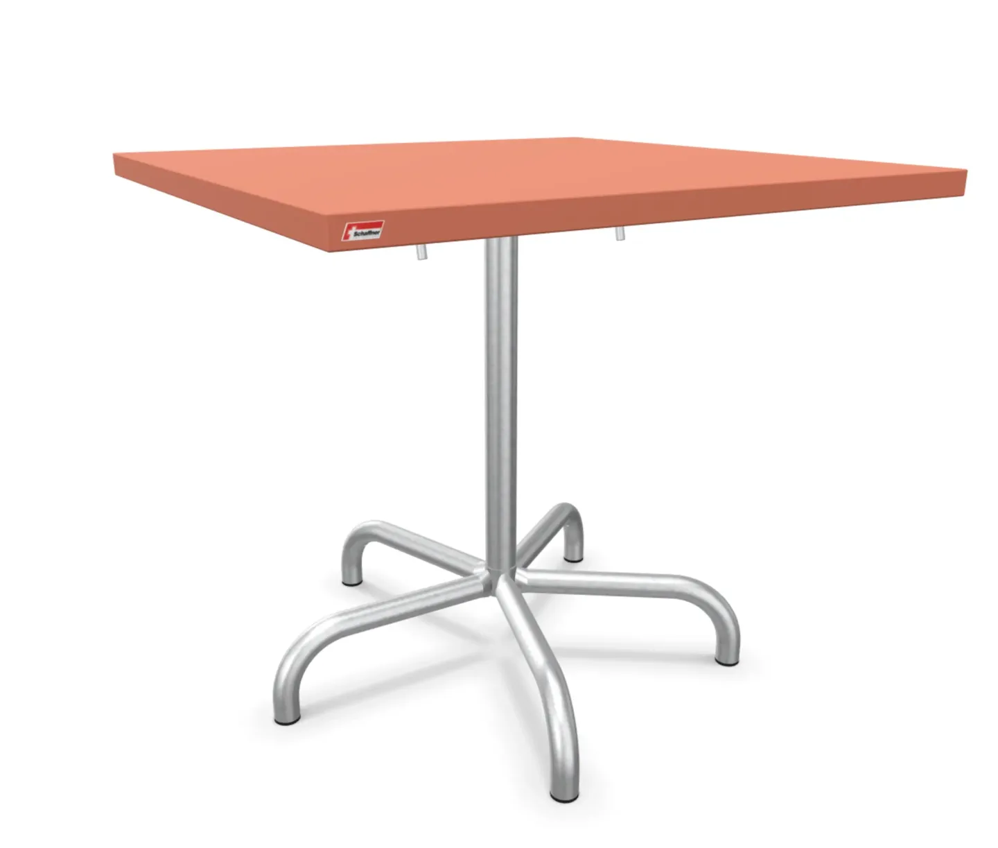Schaffner Metalltisch Säntis Quadratisch Feuerverzinkt Braun | Schubiger Möbel