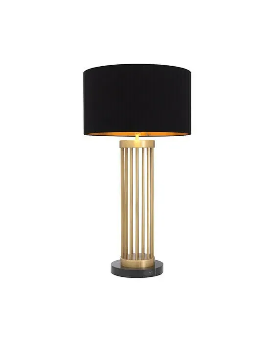 Condo bordlampe antik messing/sort
