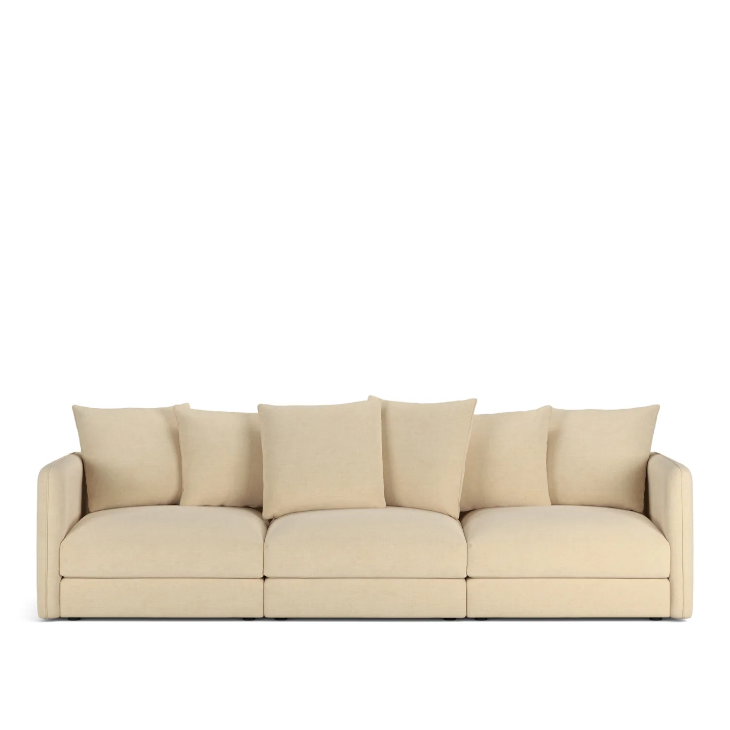 NOGA - Pavarotti 3-Seater, Fixed Cover, Cushion Variant 01, Sienna 101 - Soffor - Beige