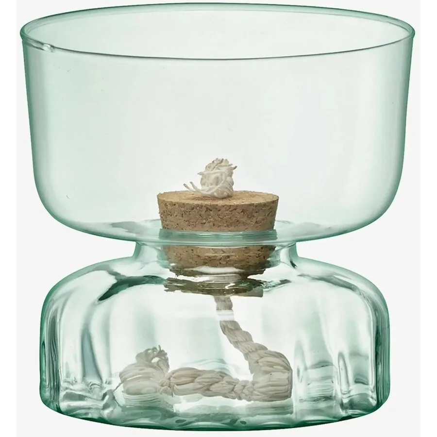 LSA International Vase Canopy klar Glas/Kork D 14.3 cm H 12.9 cm