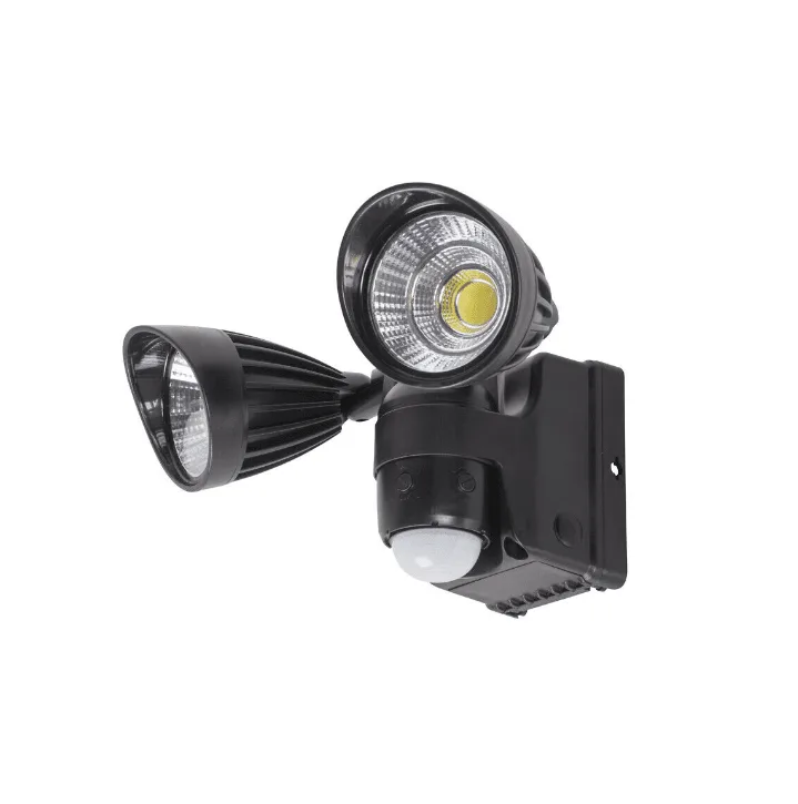 Airam - Batterilampa m. sensor - Fasadbelysning - Svart