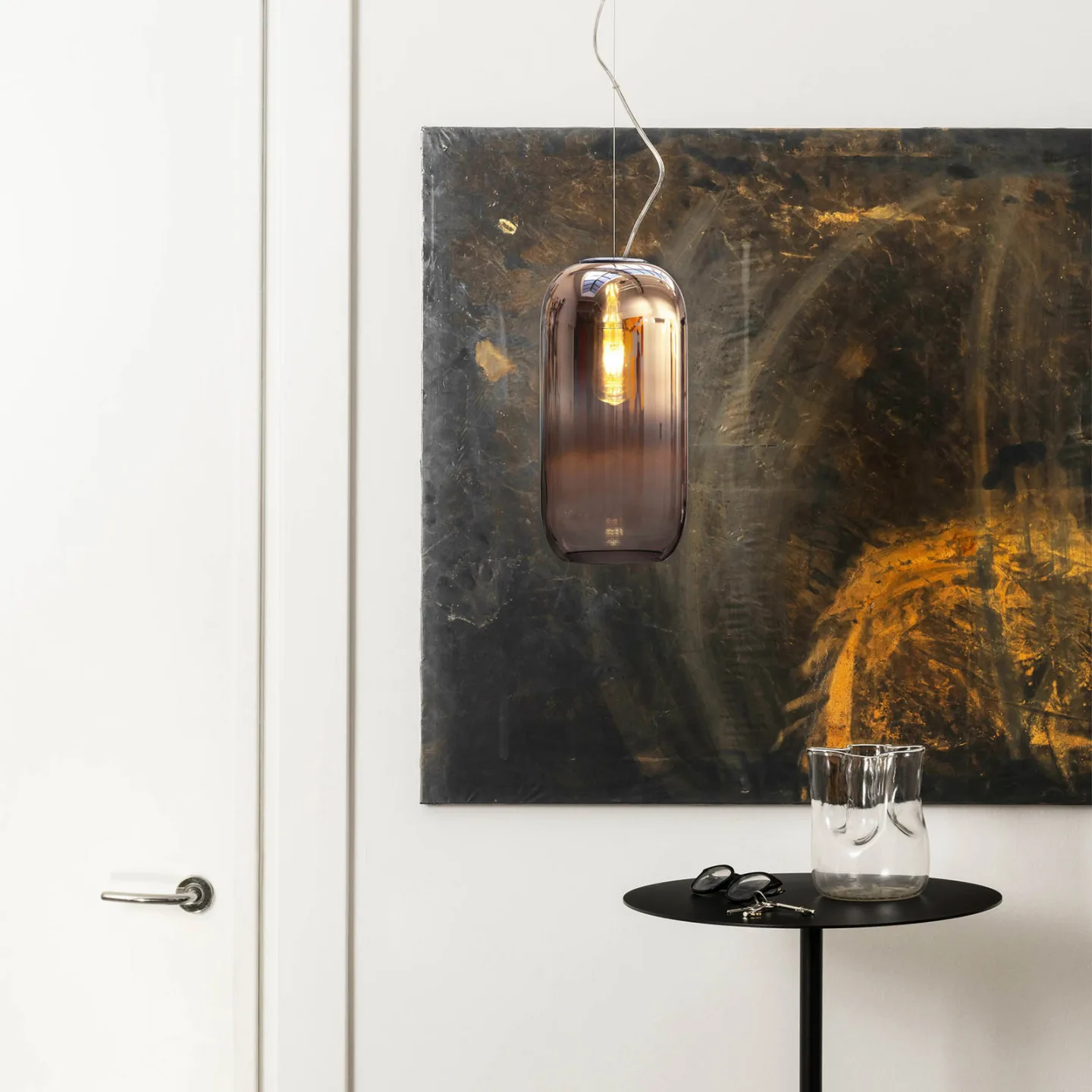 Gople Pendel Bronze/Black - Artemide - Stue - Design - Glas - Med én lyskilde