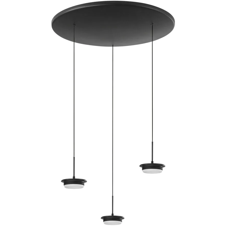 Pendellampe Cara Schwarz Metall 50 cm 200 cm - LED - Lichtfarbe: Extra warmweiss - Helles Neutralweiss - Pendellampe