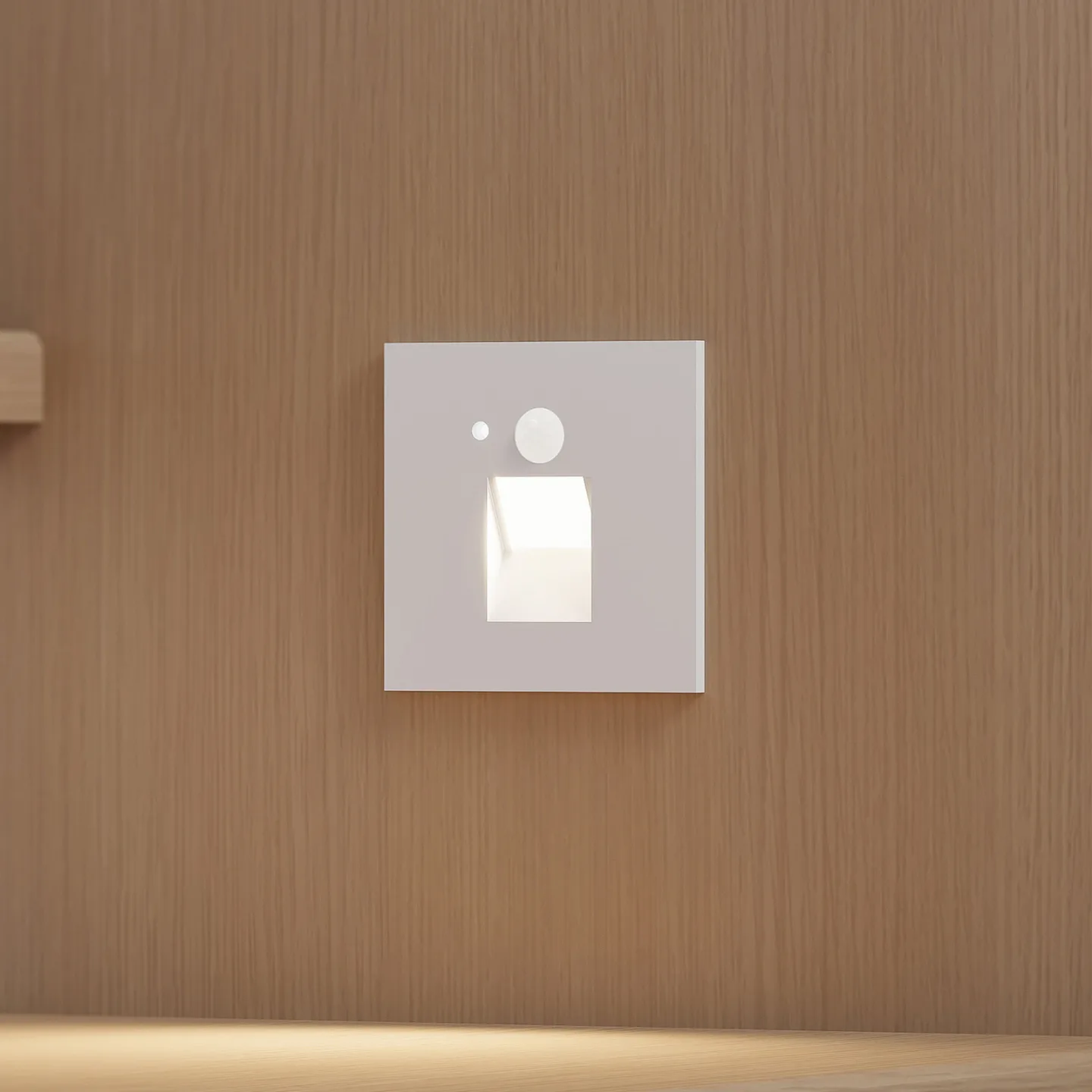 Neru Square LED Indbygningsvæglampe w/Sensor White - Arcchio - Stue - Moderne - Metal - Kantet