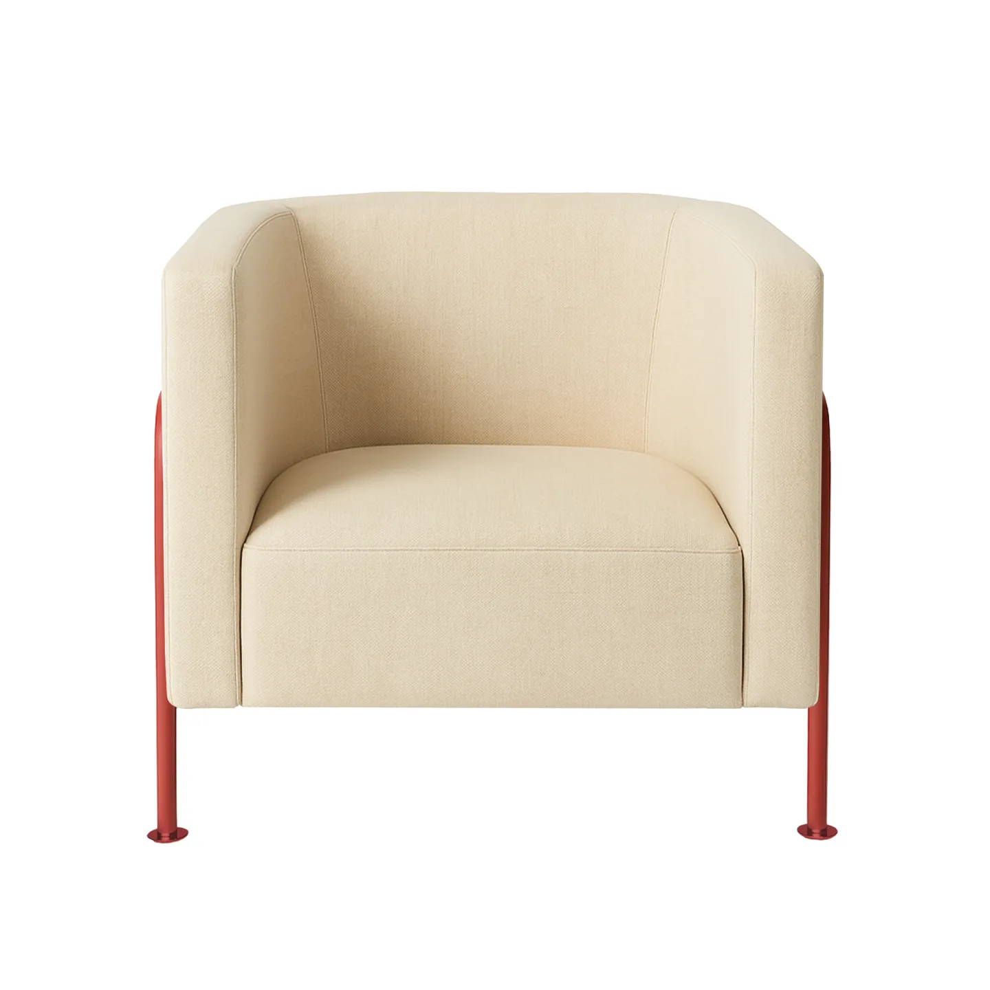 Källemo - GA-2 fåtölj Ral röd/Canvas - Fåtöljer - Gunnar Asplund - Röd,Vit - Metall/Textilmaterial