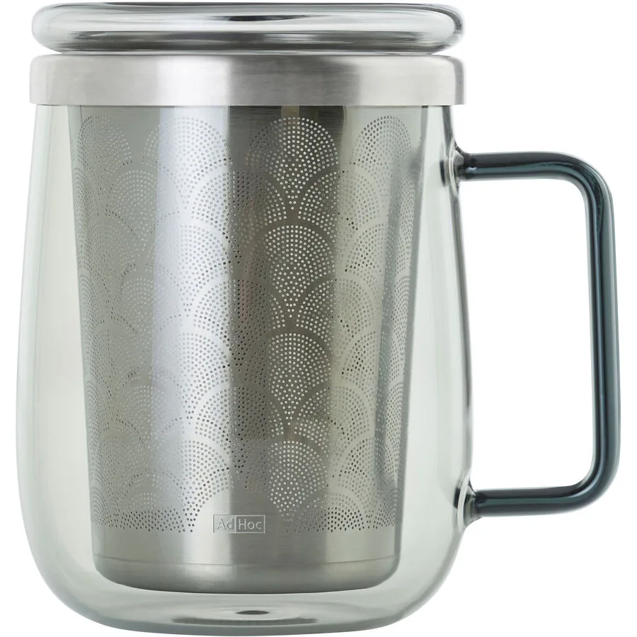 Teegläser-Set Yuna Grau Glas 12.5 cm