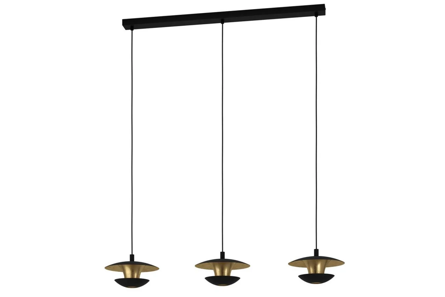 Takpendel Eglo Nuvano 3 Lampor - Svart/Guld