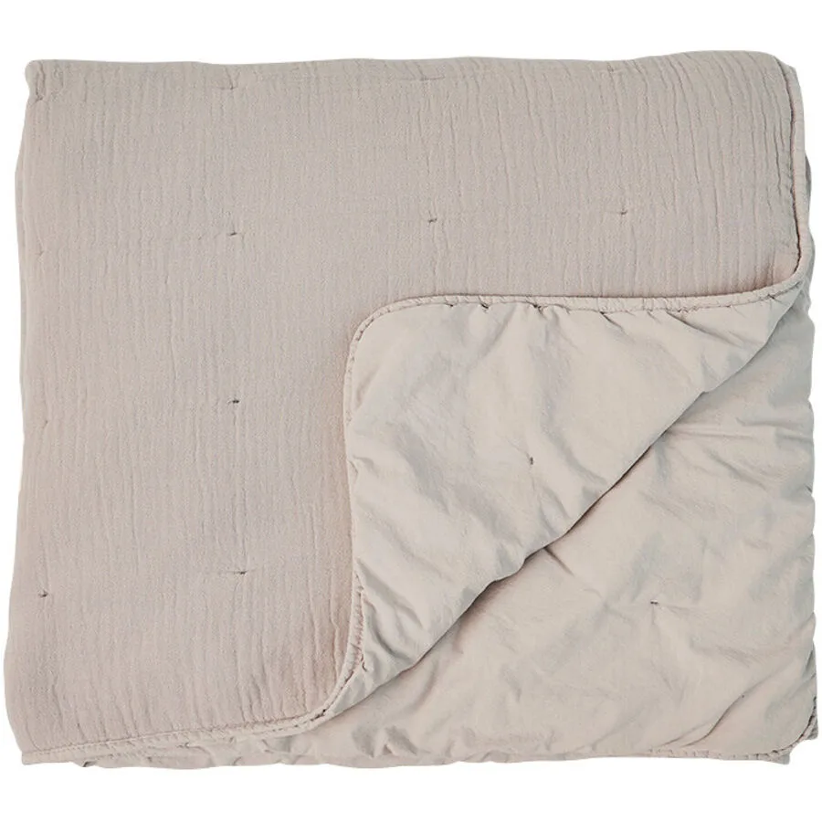 Lavie Wohndecke Nora taupe Bio Baumwolle 200 x 150 cm