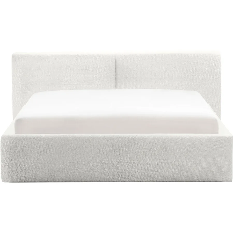 Bett Lois Weiss Stoff 140 x 200 cm