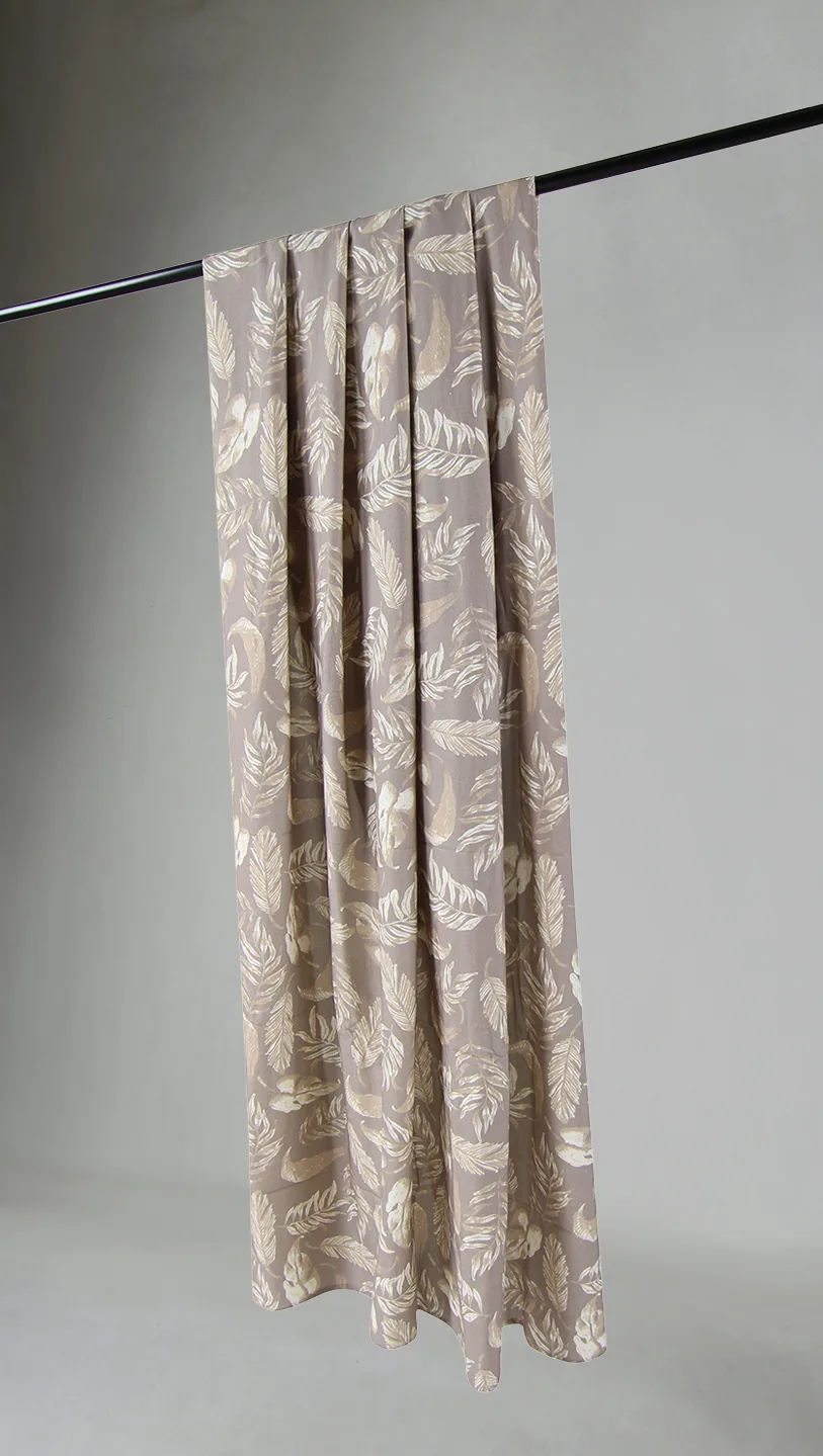 Gardiner - Bomullsgardin Lowe (beige) (Størrelse: 140 x 250 cm)