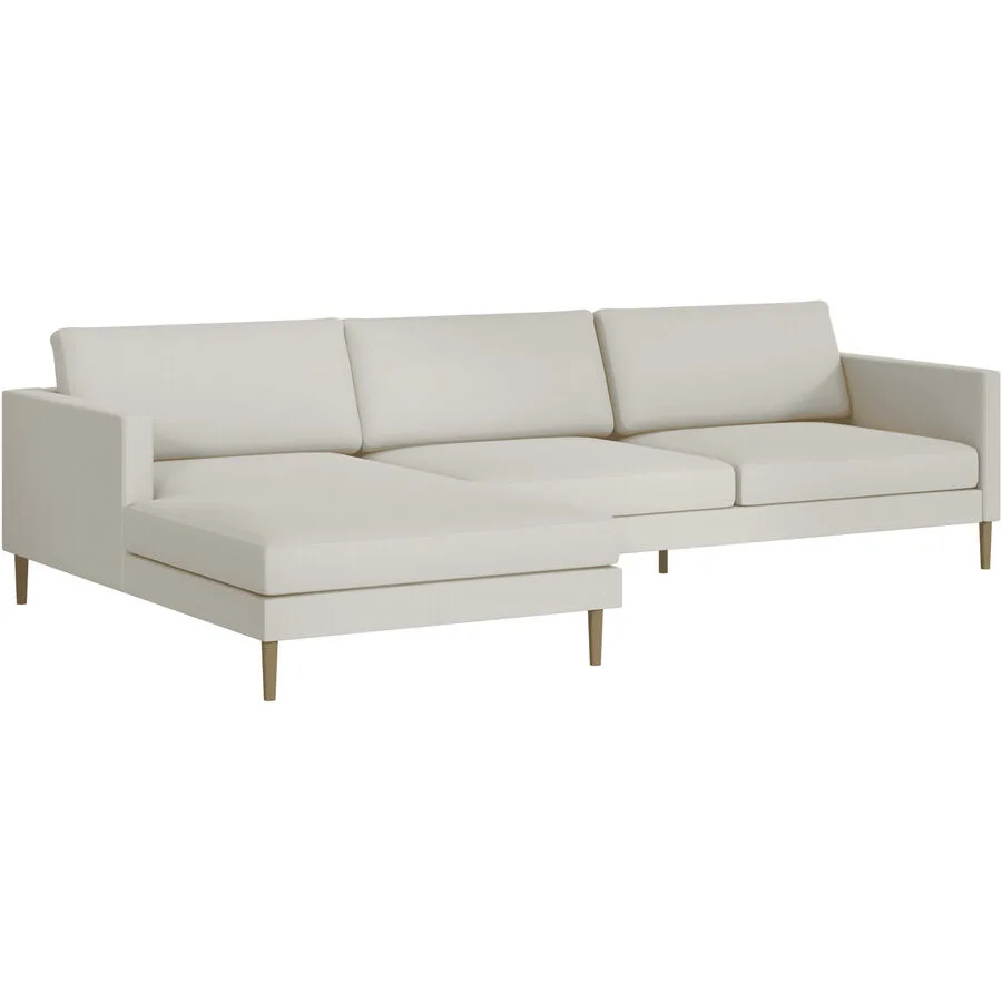 Ecksofa Domino Beige Stoff 286 cm 181 cm - Möbel Konfigurator: Traummöbel individuell zusammenstellen