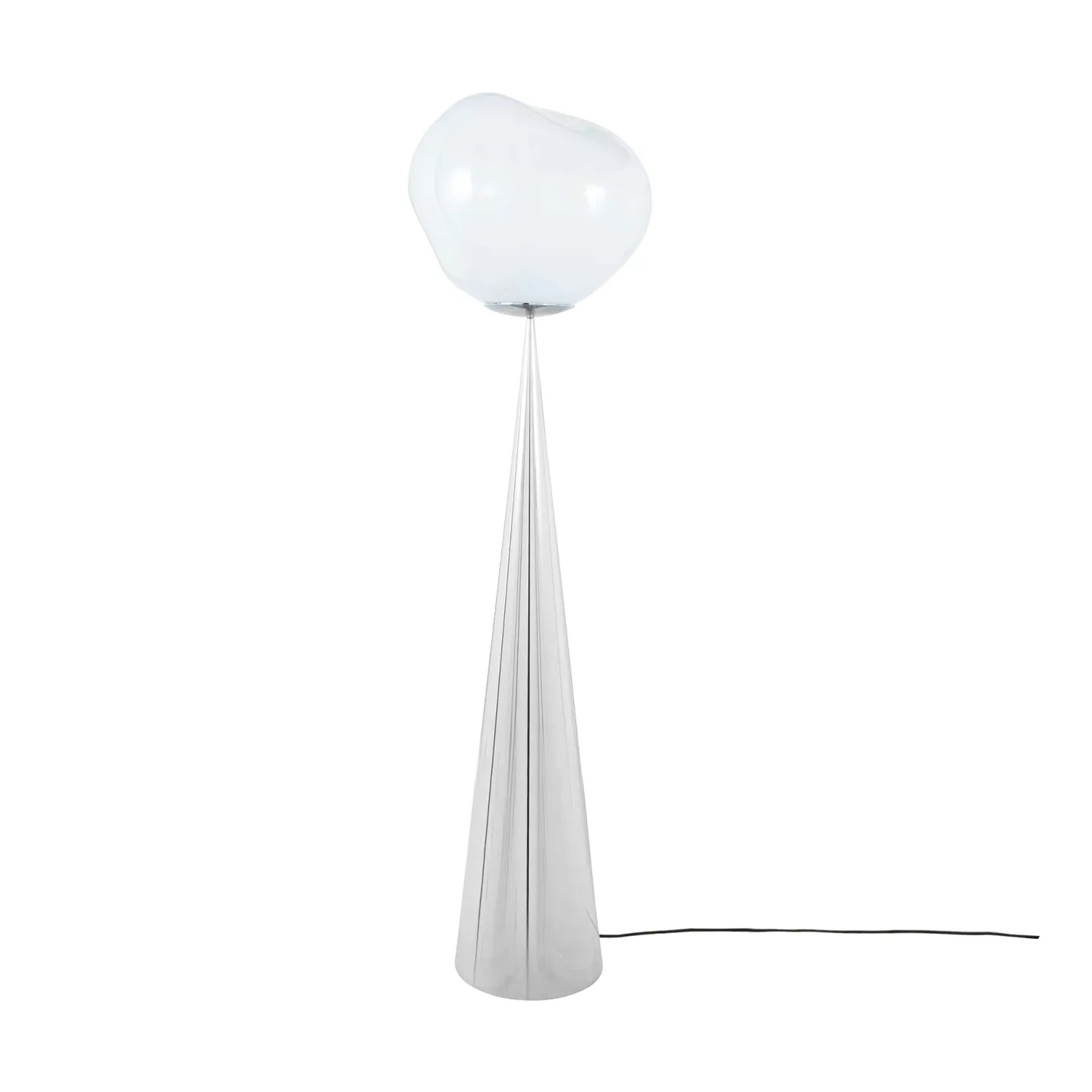 Tom Dixon Melt Cone fat Stehleuchte LED 174,5 cm Opal-silver