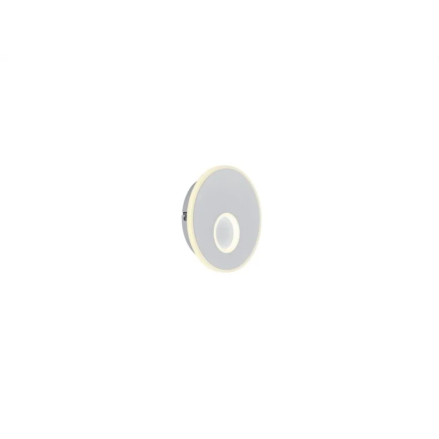 Wandlampe Mars Weiss Metall 18 cm 4 cm - LED - Lichtfarbe: Extra warmweiss - LED Energiesparlampen