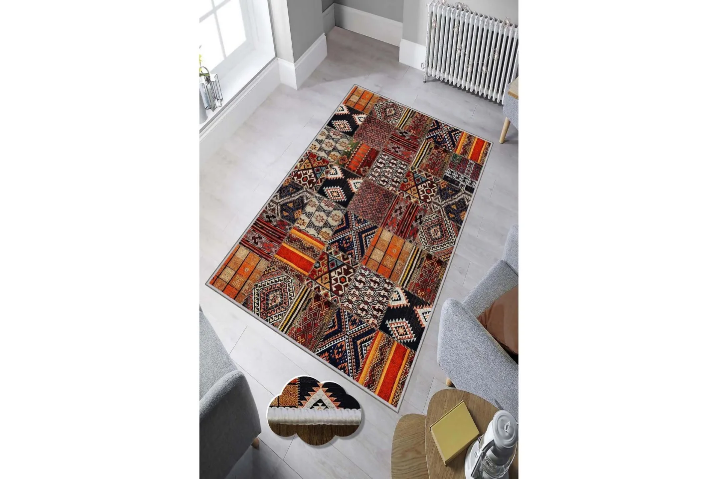 Homefesto Matta 80x120 cm - Multifärgad