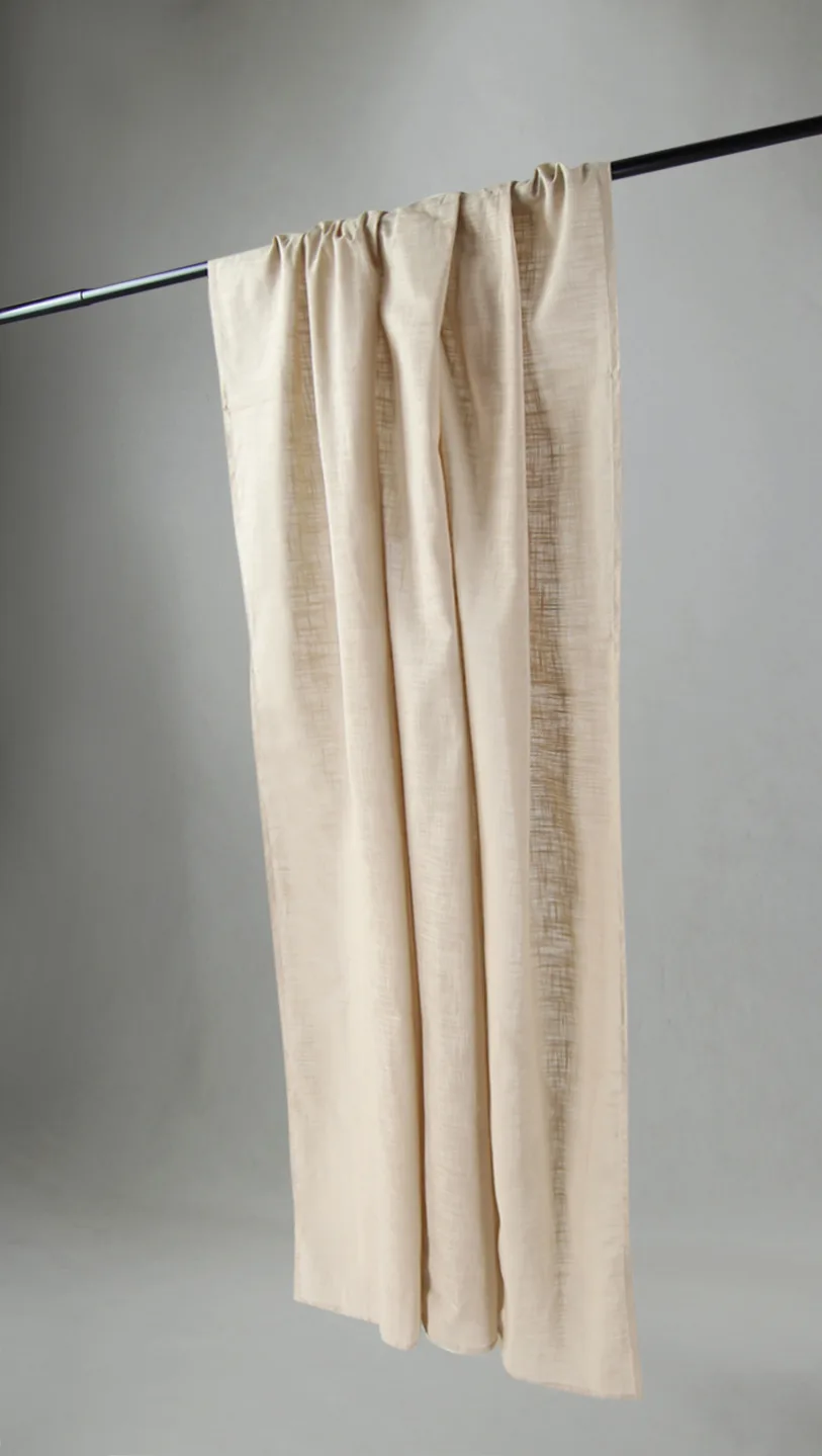 Gardiner - Bomullsgardin - Lollo (lysebeige) (Størrelse: 140 x 250 cm)