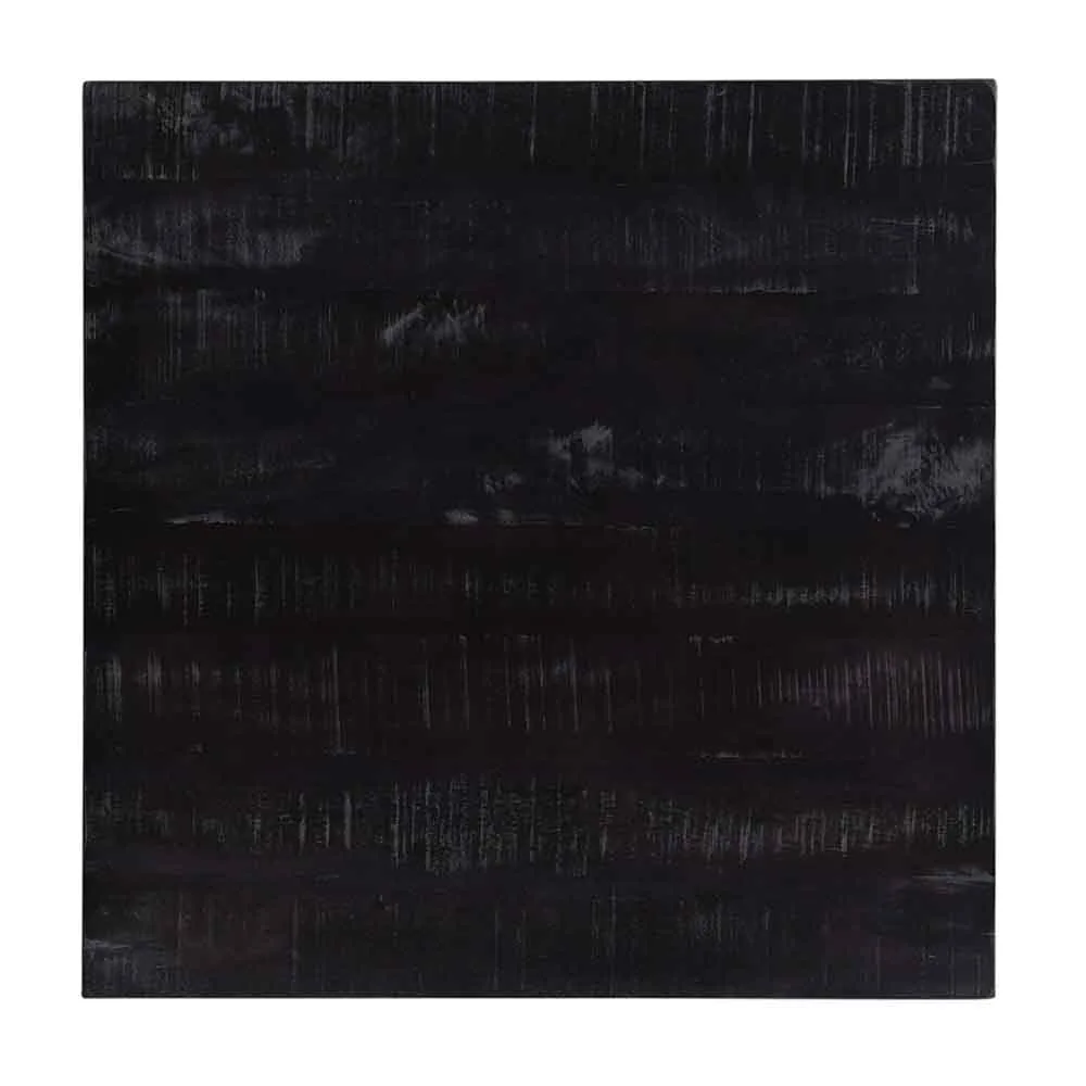 Bordsskiva i svartmålat Mangoträ 70 x 70 cm