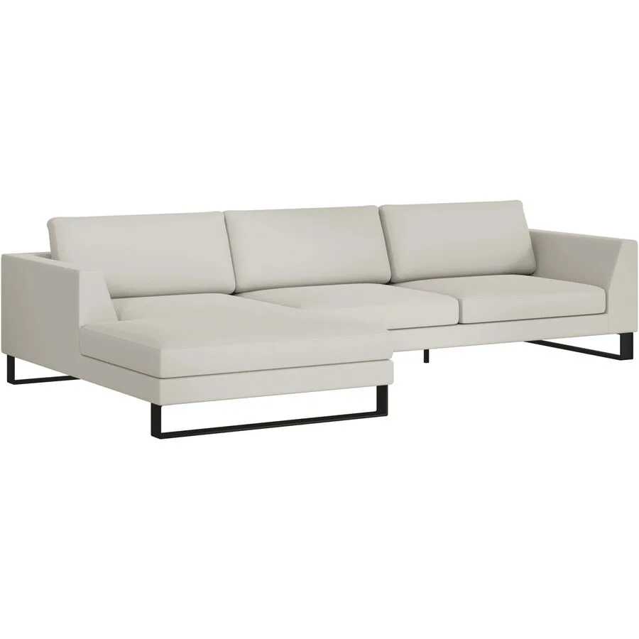 Ecksofa Domino Beige Stoff 310 cm 181 cm - Möbel Konfigurator: Traummöbel individuell zusammenstellen