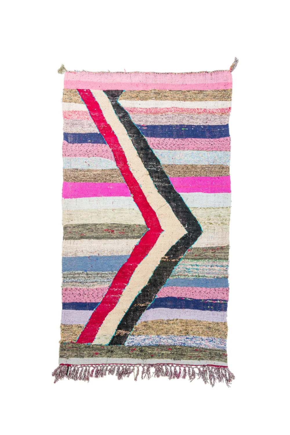 Marokkansk Boucherouite-teppe 130 x 225 cm (Størrelse: 130 x 225 cm)