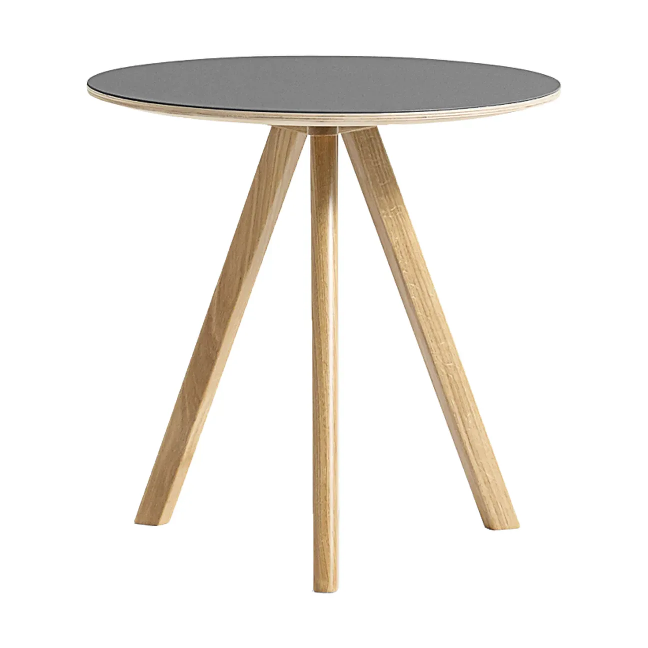 HAY CPH20 2.0 soffbord Ø50 cm Grey linoleum-lacquered oak