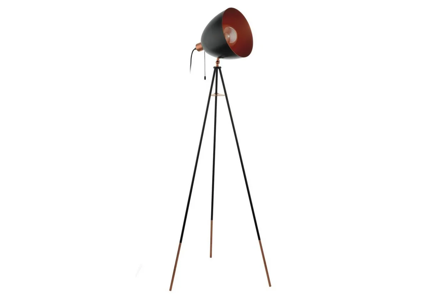 Golvlampa Eglo Chester - Svart/Koppar