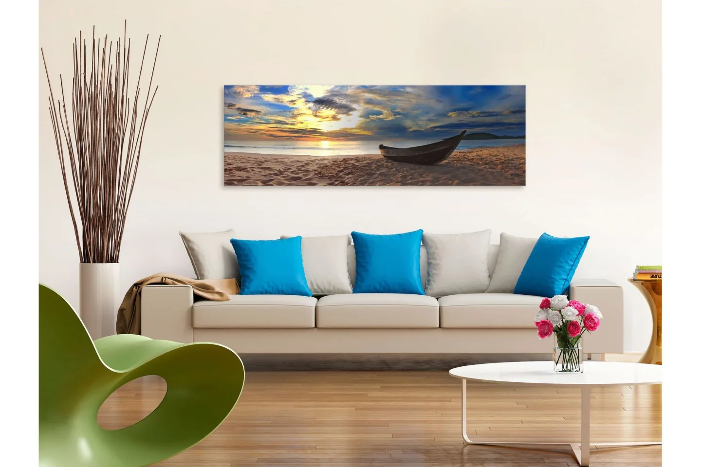 Tavla Boat on the Beach (1 Part) Narrow 150x50 -