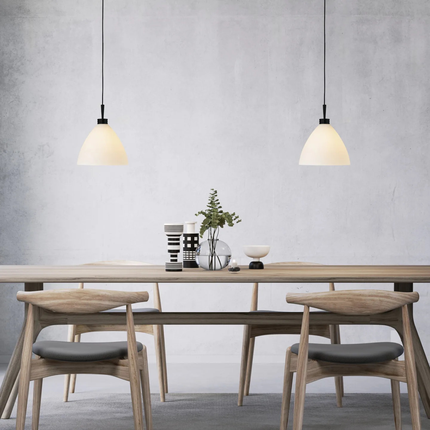 Herstal Maxi Dove taklampa Ø30 cm Svart