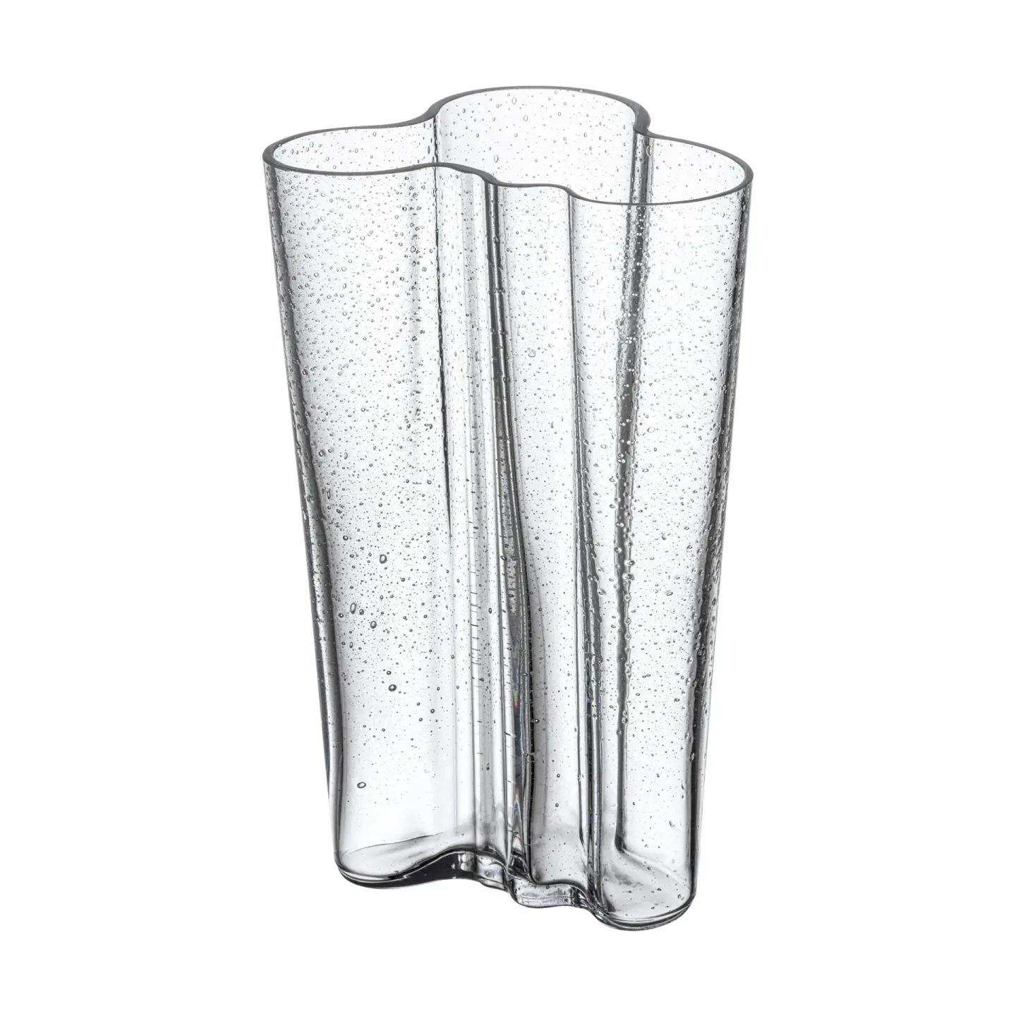 Iittala Alvar Aalto Vase 200 mm Bubbleglas klar, jubiläumsausgabe