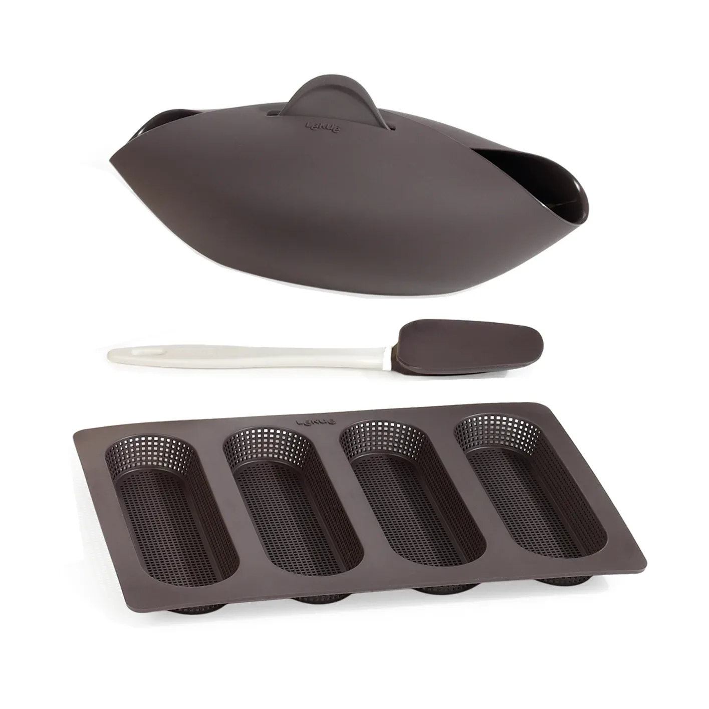 Lékué Lékué Brotbäcker-Set 3 Teile Braun