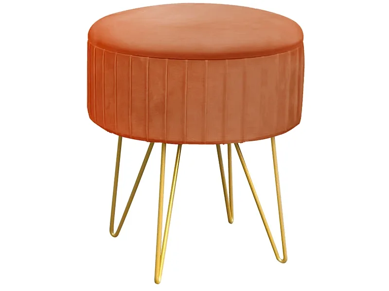 Hocker POLARIS 36x36x43cm stoff terrakotta