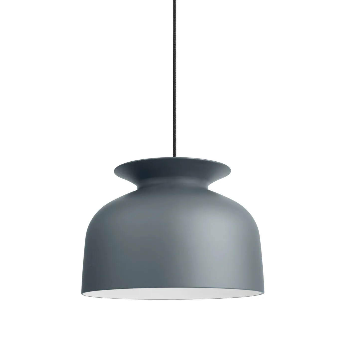 Ronde Pendelleuchte Ø40 Taubengrau - GUBI - Wohnzimmer - Design - Metall - Einflammig