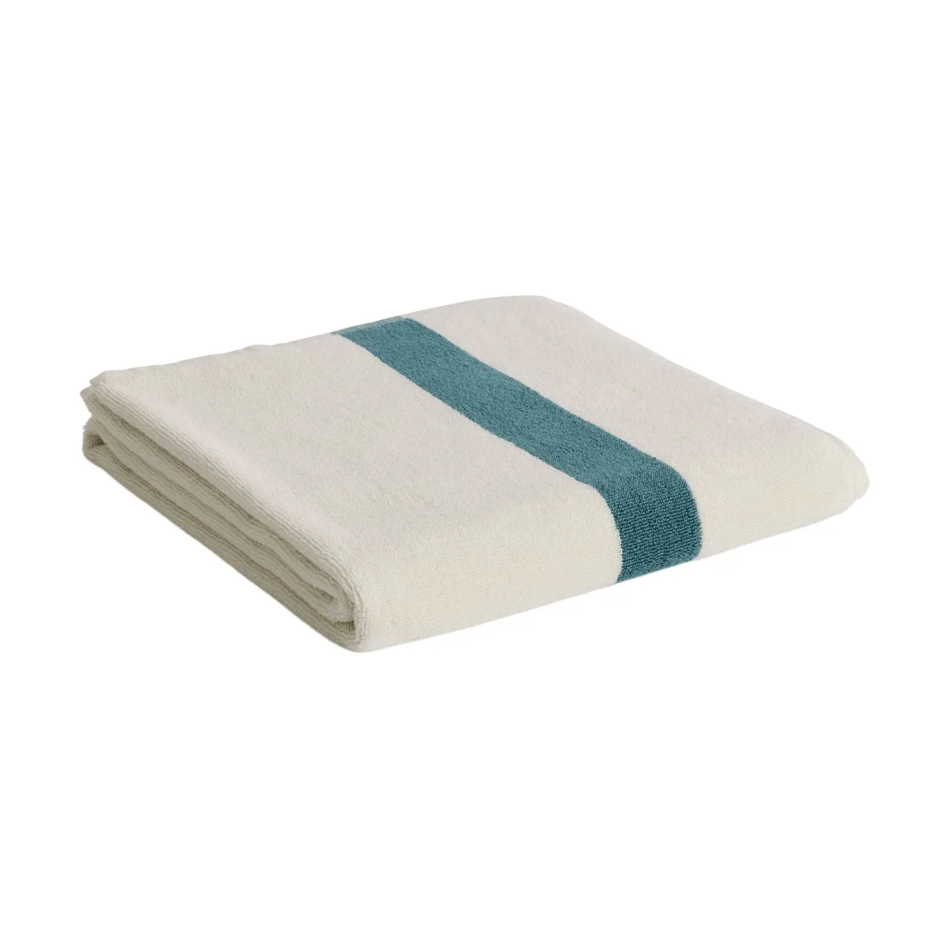 HAY Stripe handduk Petrol blue, 70x140 cm
