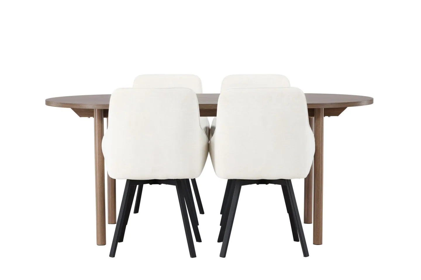 Andy Matgrupp 180 cm Oval med 4 Rosie stolar - Beige