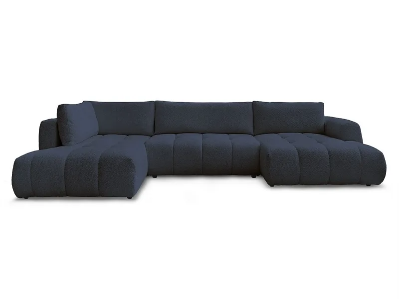 Wohnlandschaft BOBOCHIC FUJI Boucle-Stoff dunkelblau