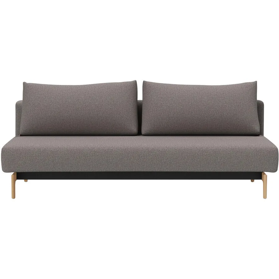 Bettsofa Trym graubeige Stoff B 200 T 93 cm Ausklappbar