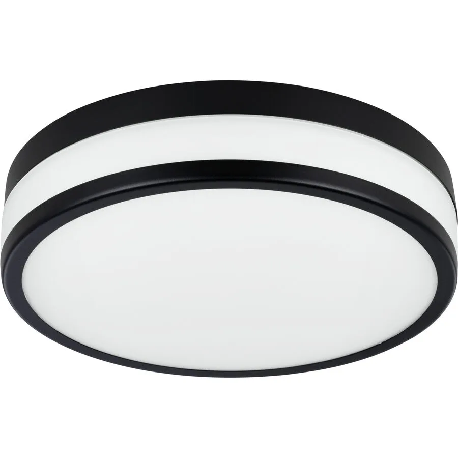 Eglo Deckenlampe LED Palermo Schwarz Stahl 7.5 cm - LED - Lichtfarbe: Warmweiss - LED Energiesparlampen