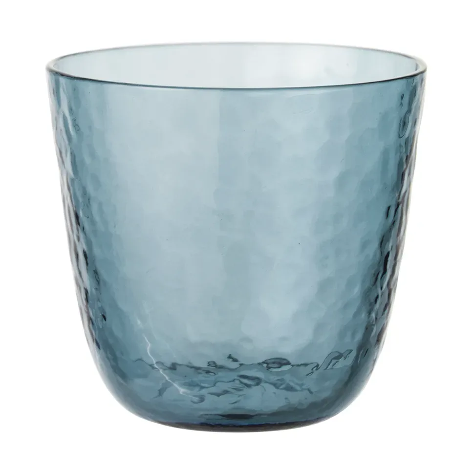 Broste Copenhagen Hammered Tumbler 15 cl Blau