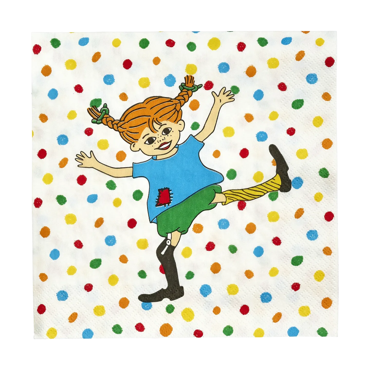 Muurla Pippi Servietten 33x33 cm 20er-Pack Hoppsansa