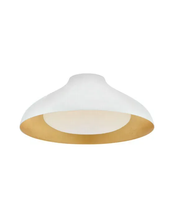 Agnes 18" Flush Mount Plaster White