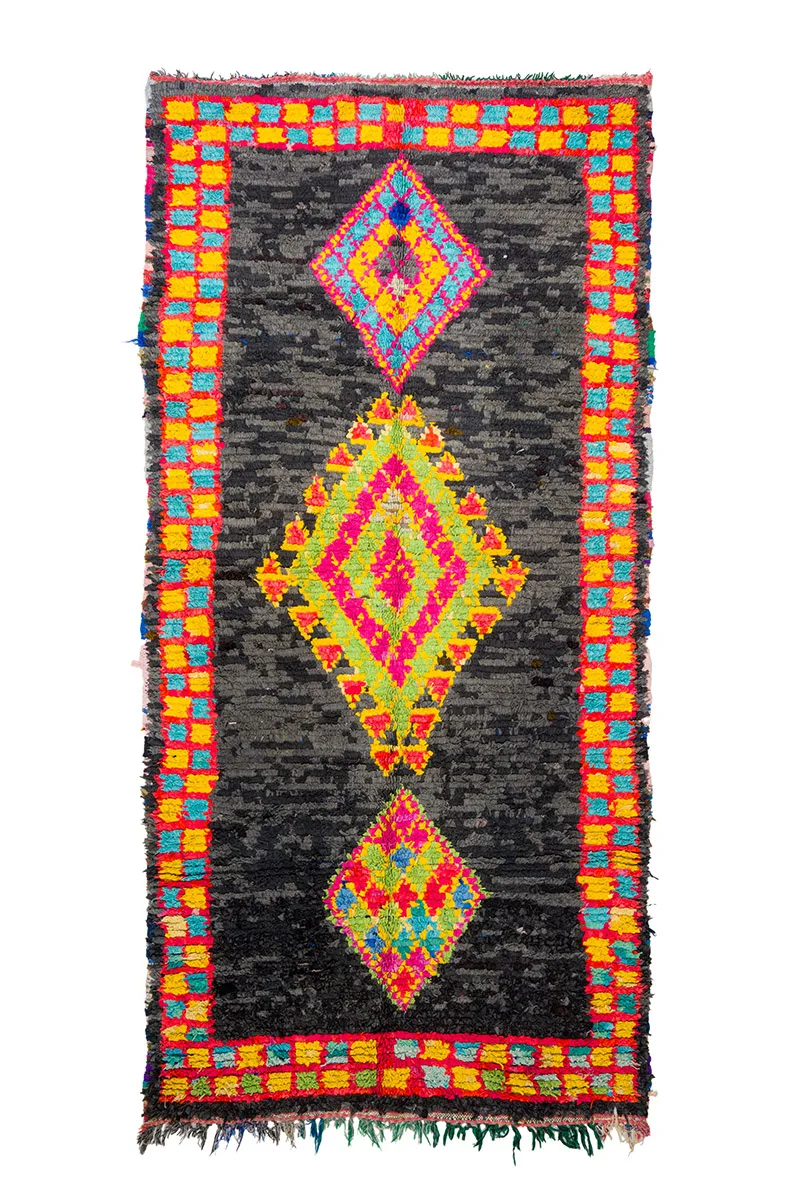 Marokkansk Boucherouite-teppe 135 x 290 cm (Størrelse: 135 x 290 cm)