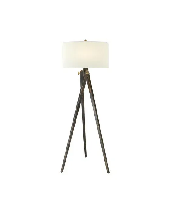 Tripod Floor Lamp Tudor Brown/Linen