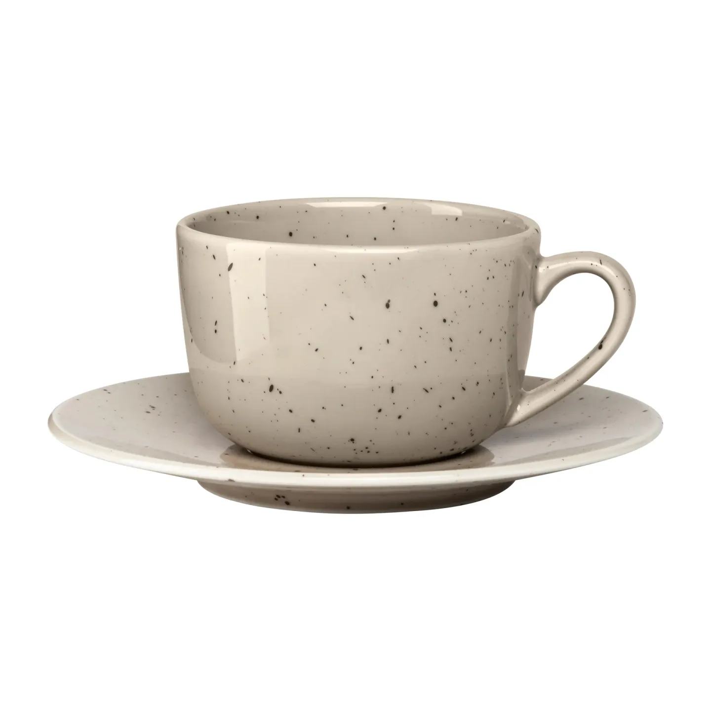 Scandi Living Freckle Tasse mit Untertasse 26cl Beige