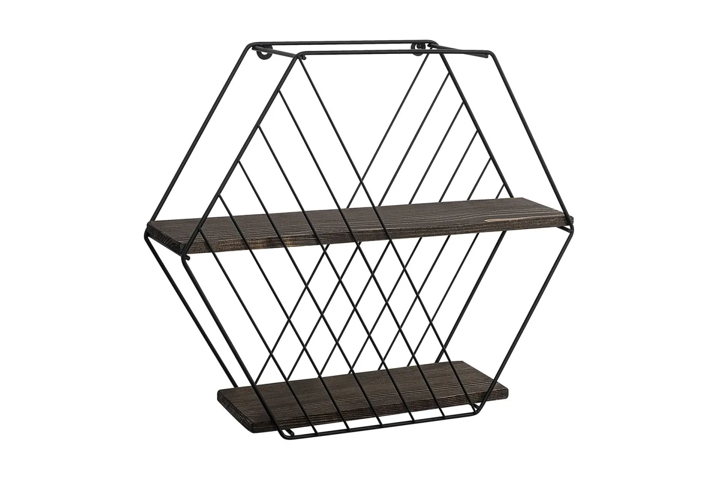 Gullugso Vägghylla 15x60 cm 2-pack - Svart/Valnöt
