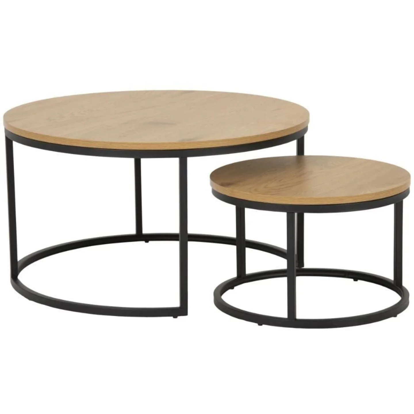 AC Design Furniture Salontisch AC Design Schwarz, Nature, Nature Stahl B 50 T 50 cm - Salontisch