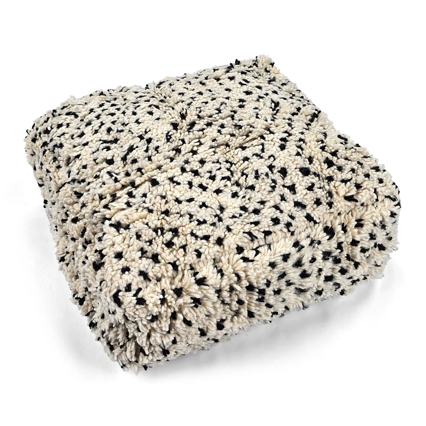 Sittepuff - Marokkansk Beni Ourain 021 (Størrelse: 60 x 60 cm)