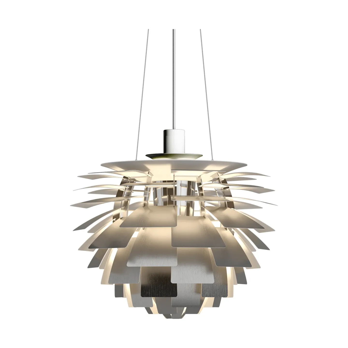 Louis Poulsen PH Artichoke Pendelleuchte LED Edelstahl gebürstet, Ø48 cm