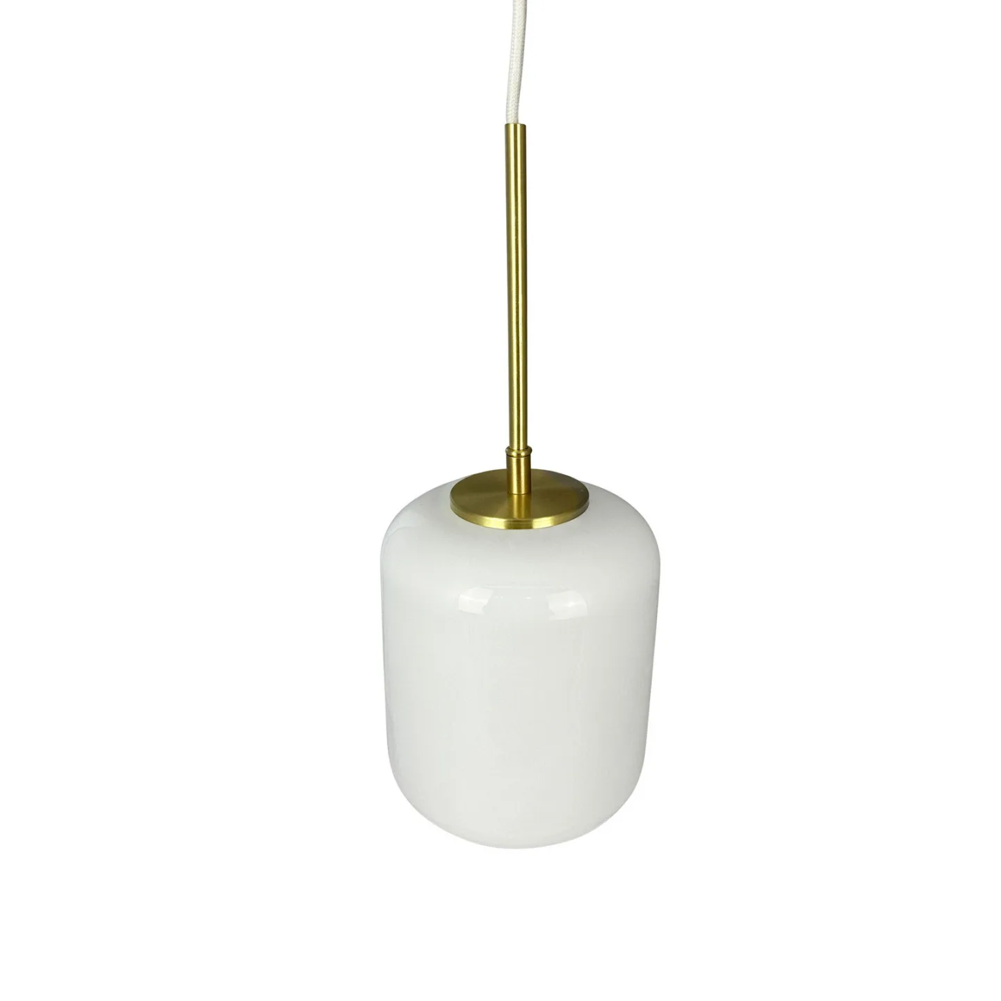 Silvia 15 Pendelleuchte Opal/Brass - DybergLarsen Dyberg Larsen - Wohnzimmer - Design - Glas - Mit Schirm