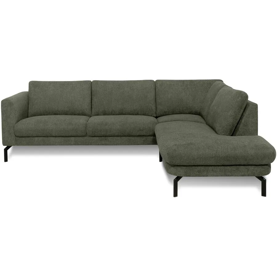 Ecksofa Gomero Rechts Stoff dunkelgrün B 264 T 220 cm