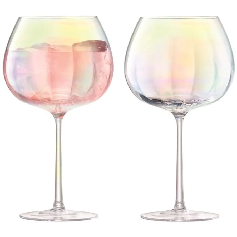 LSA International Kelch-Set Pearl Perlmutt Glas H 20.4 cm 0.65 l 2 Stk